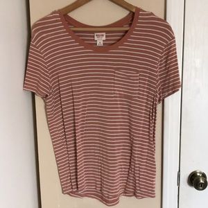 Tan stripy T-shirt